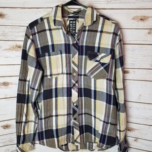 ❄Billabong button down flannel size small